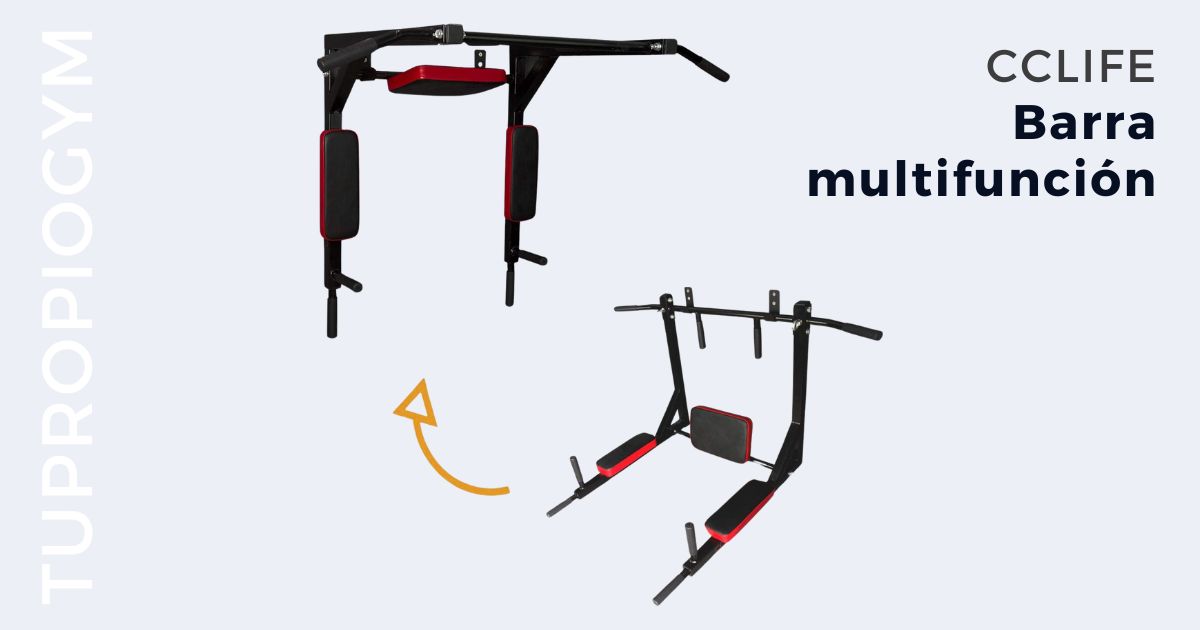 ▷ Mejores estaciones multifuncionales para casa CCLIFE Barra dominadas pared dips Entrenamiento múltiple