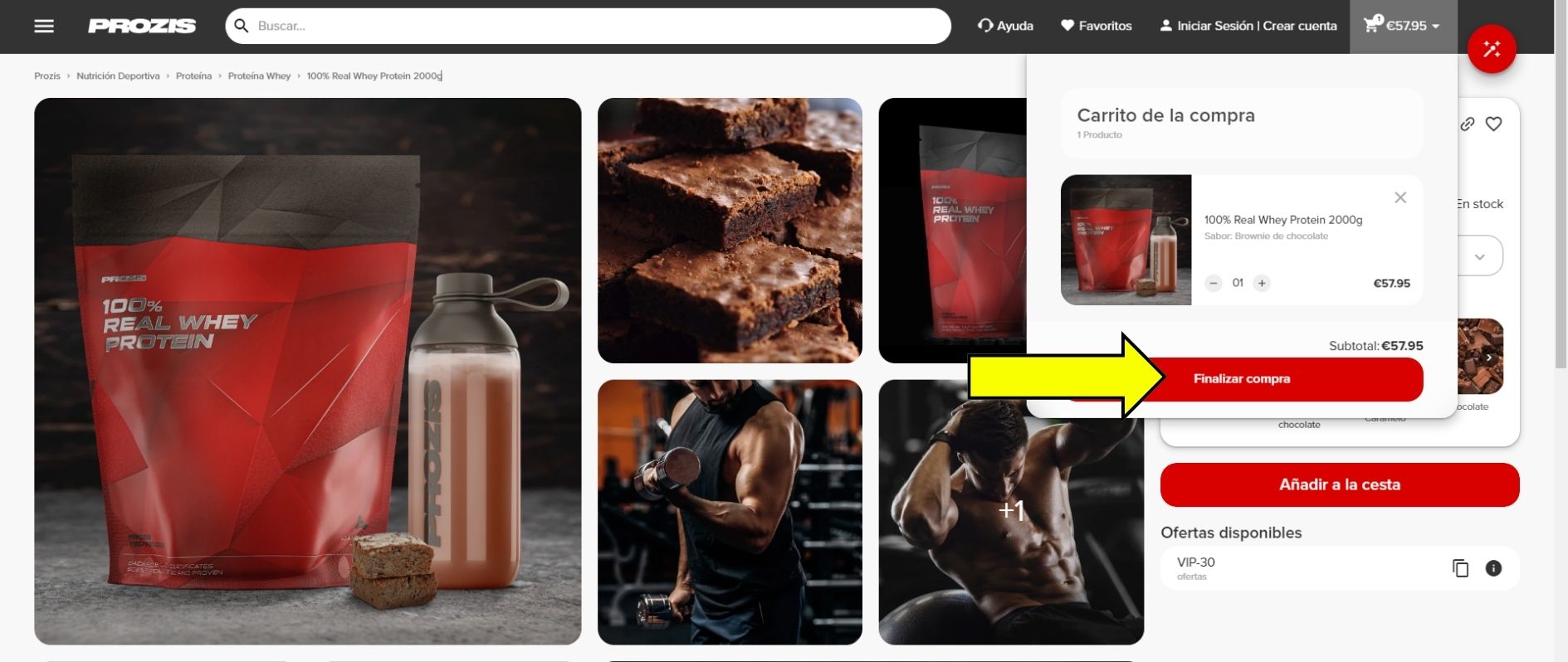 Código de descuento proteínas en Prozis