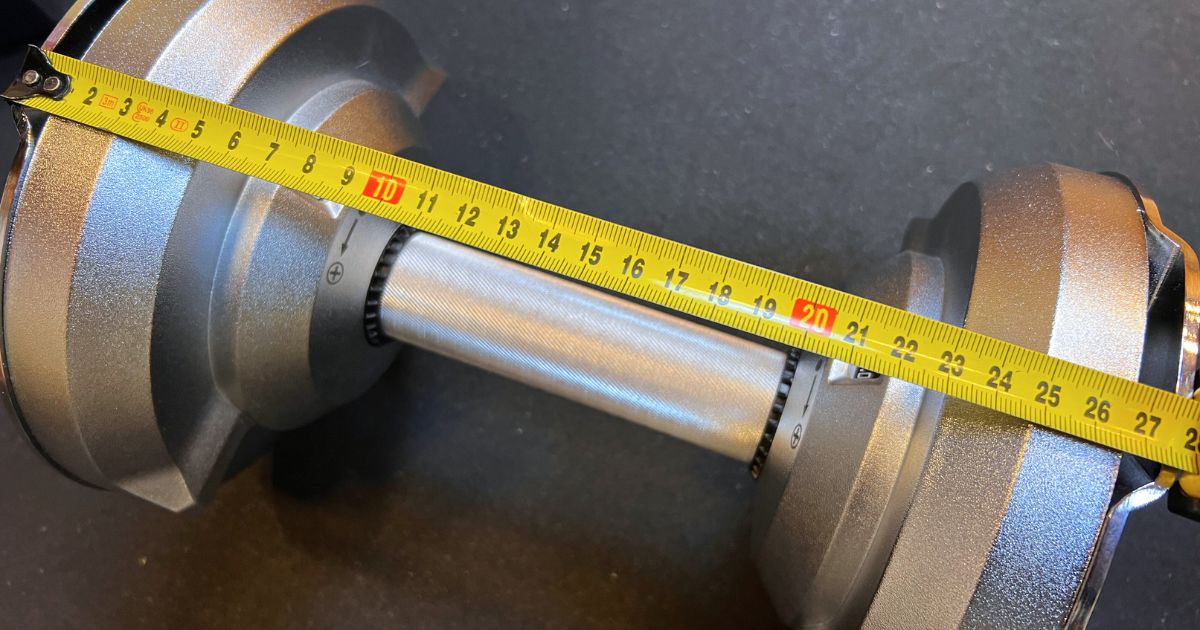 longitud mancuernas platinum 41