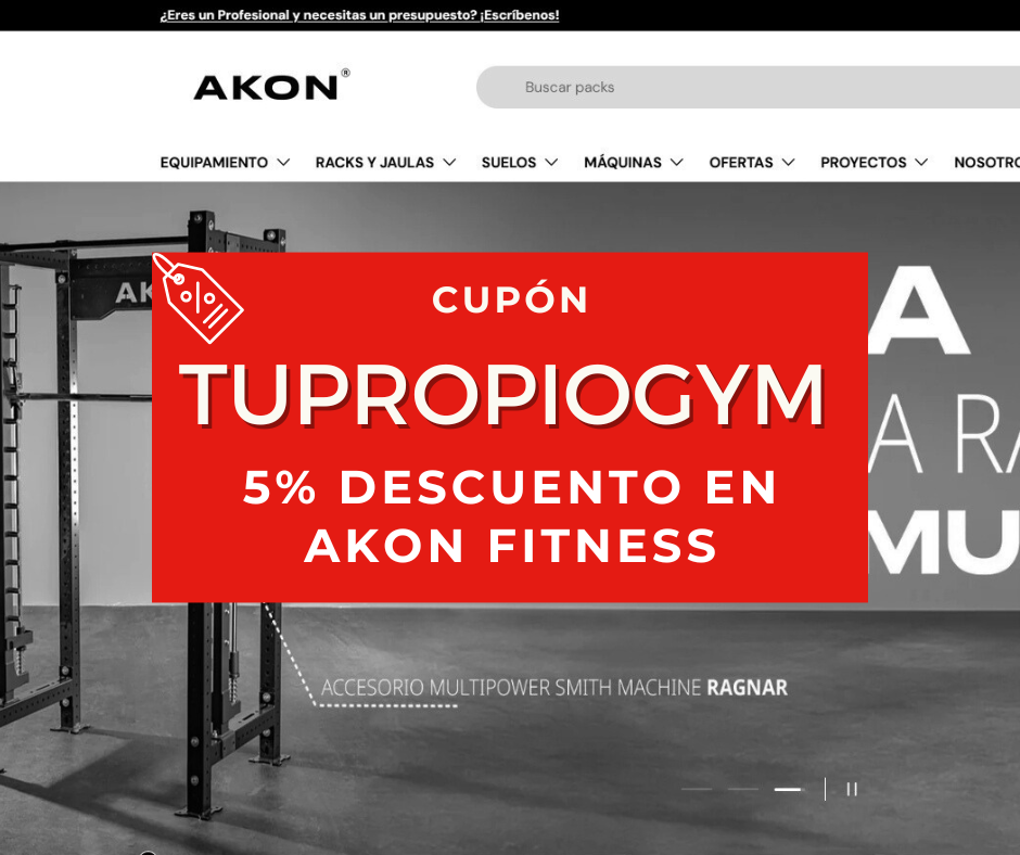 cupon descuento tupropiogym en akon fitness